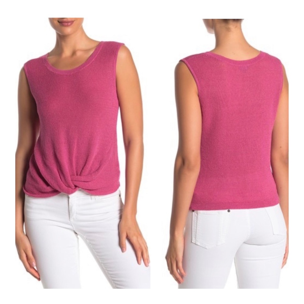 Splendid Knit Twist Front Fuchsia Women’s Tank Top Size Small NWT